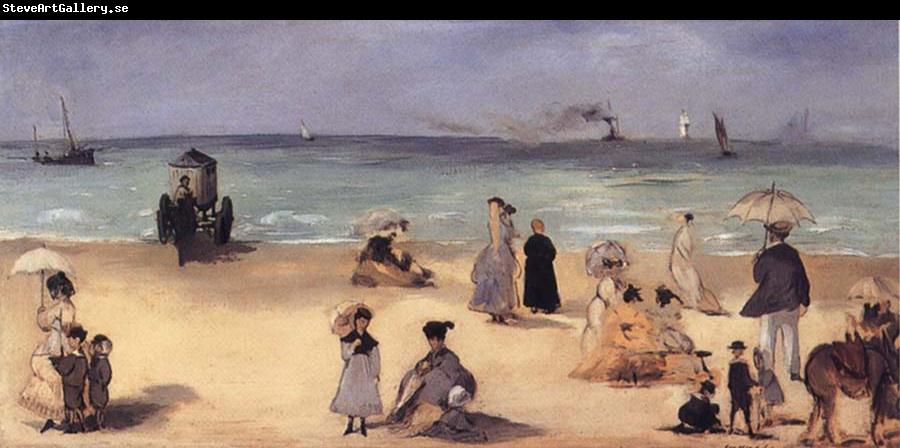 Edouard Manet On the Beach,Boulogne-sur-Mer